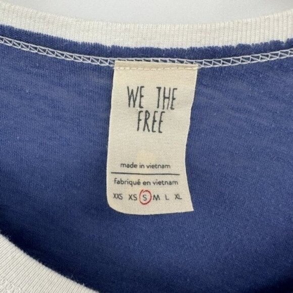 Free People White Friday Fever Coastal Cowgirl Dolman Patchwork Boho Small Top - Picture 4 of 9